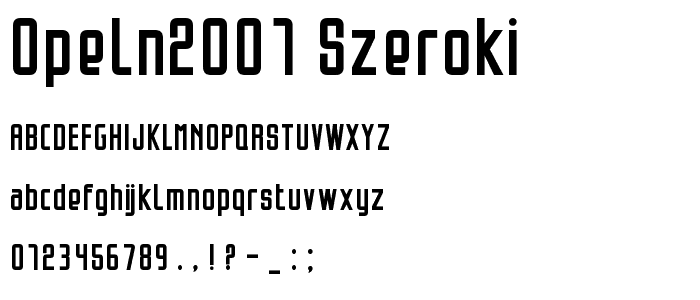 Opeln2001 Szeroki font